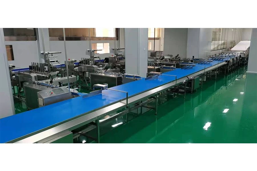 flower cake automatic feeding packaging line cereal bar automatic feeding and packing line machine factory price